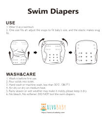 ALVABABY Reusable Swim Diaper - Adjustable Large Size Swimwear for Infants & Toddlers (Coconut tree, ZSWD-BS10A)