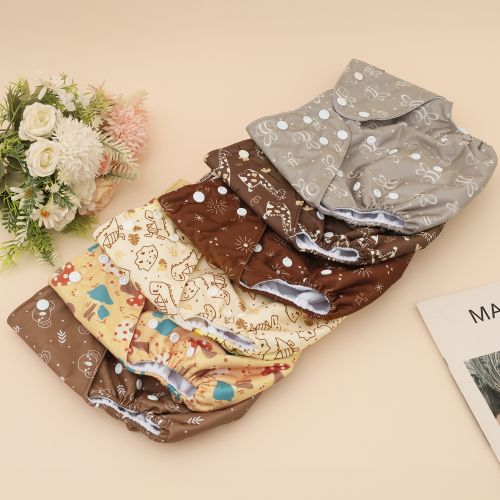 6-Pack Big Size Cloth Diapers with 6 Microfiber Inserts(4 Layer) - Adjustable & Reusable Pocket Diapers for Toddlers