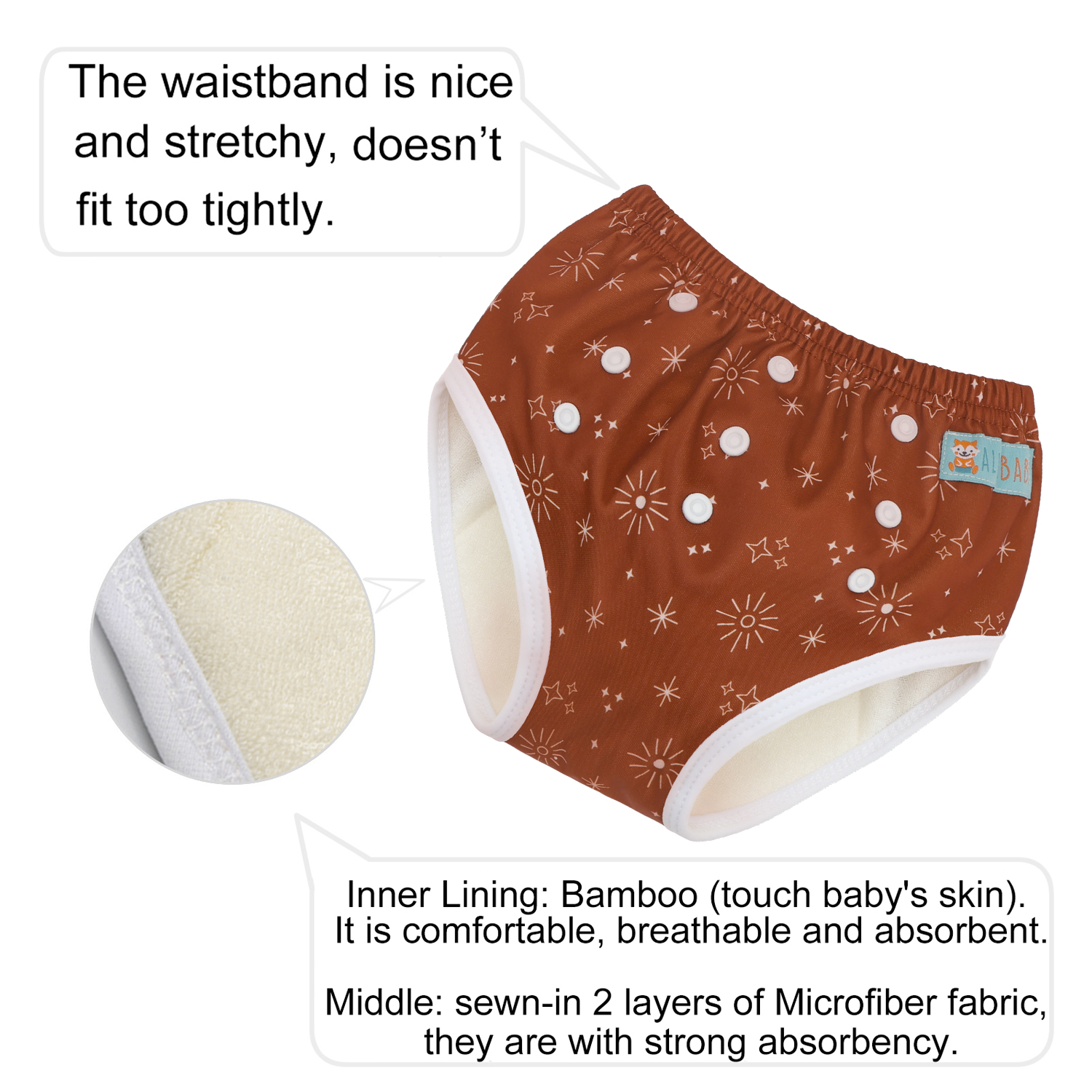 ALVABABY Printed Toddler Training Pant Training Underwear for Potty Training (X-EW11A)