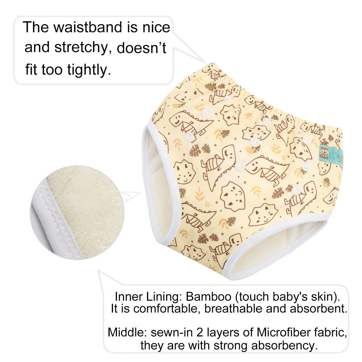 ALVABABY Printed Toddler Training Pant Training Underwear for Potty Training (X-EW20A)