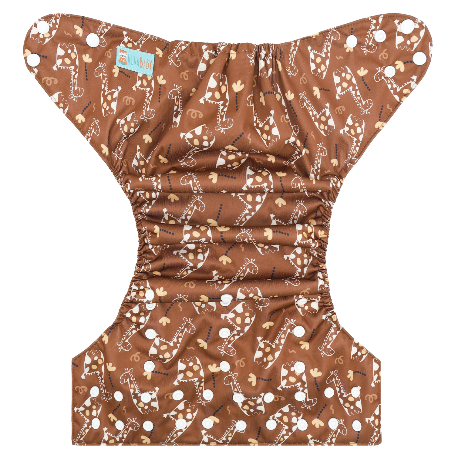 ALVABABY Big Size Cloth Diaper | Adjustable & Leakproof (Giraffe, Z-EW22A)