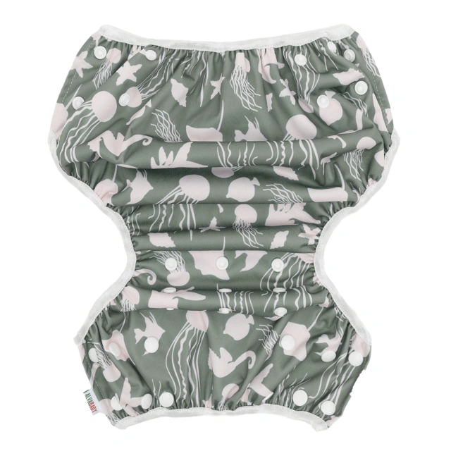 ALVABABY Reusable Swim Diaper - Adjustable Large Size Swimwear for Infants & Toddlers (Halobios, ZSW-EW54A)