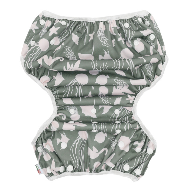 ALVABABY Reusable Swim Diaper - Adjustable Large Size Swimwear for Infants & Toddlers (Halobios, ZSW-EW54A)