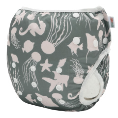 ALVABABY Reusable Swim Diaper - Adjustable Large Size Swimwear for Infants & Toddlers (Halobios, ZSW-EW54A)