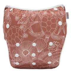ALVABABY Reusable Swim Diaper - Adjustable Large Size Swimwear for Infants & Toddlers (Shell, ZSW-EW55A)
