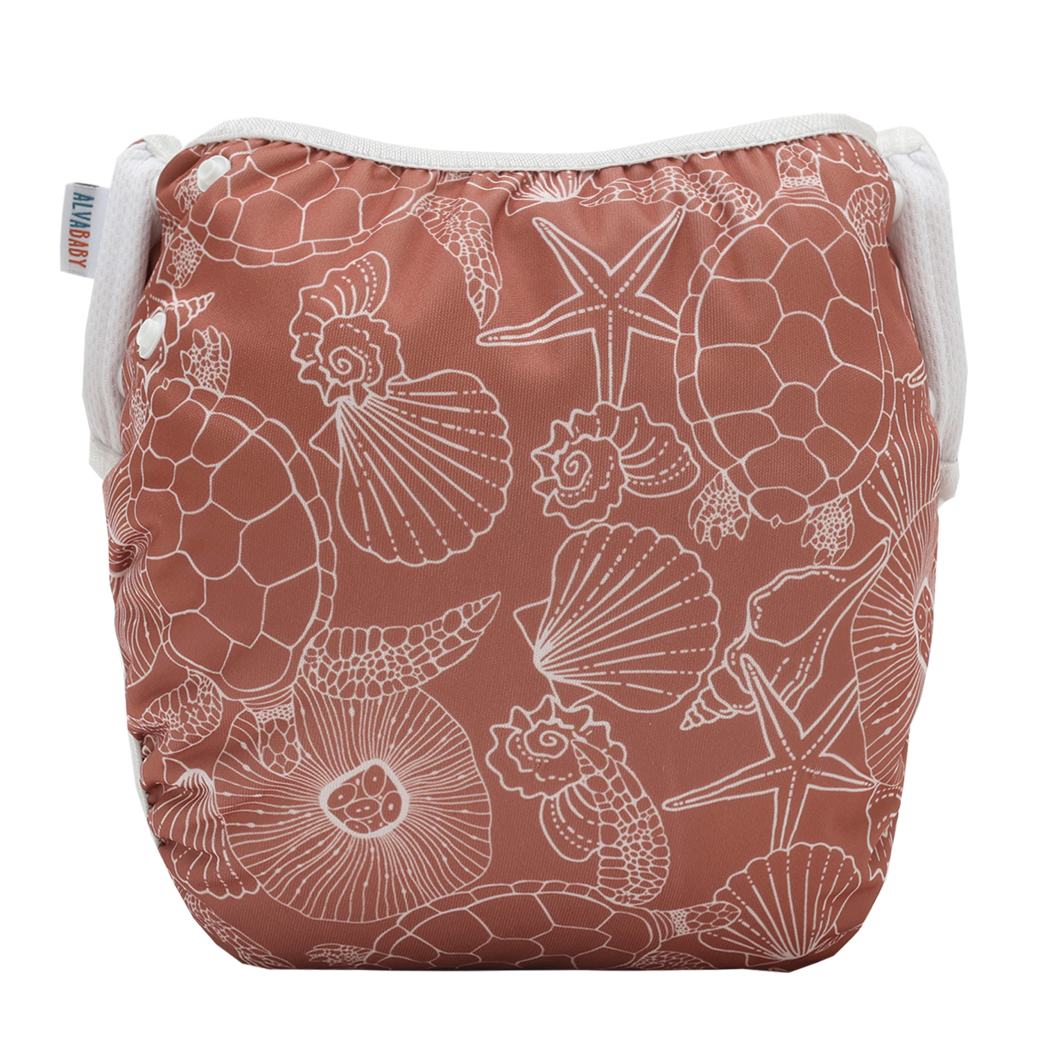 ALVABABY Reusable Swim Diaper - Adjustable Large Size Swimwear for Infants & Toddlers (Sea Animals, ZSW-EW55A)