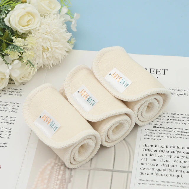 ALVABABY 6PCS Hemp&Cotton Insert Newborn Diaper Inserts 2.0 version