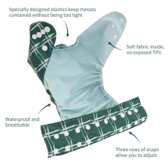 ALVABABY Waterproof Diaper Cover & Swim Diaper – Adjustable Reusable Diaper Shell