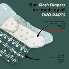 ALVABABY Waterproof Diaper Cover & Swim Diaper – Adjustable Reusable Diaper Shell