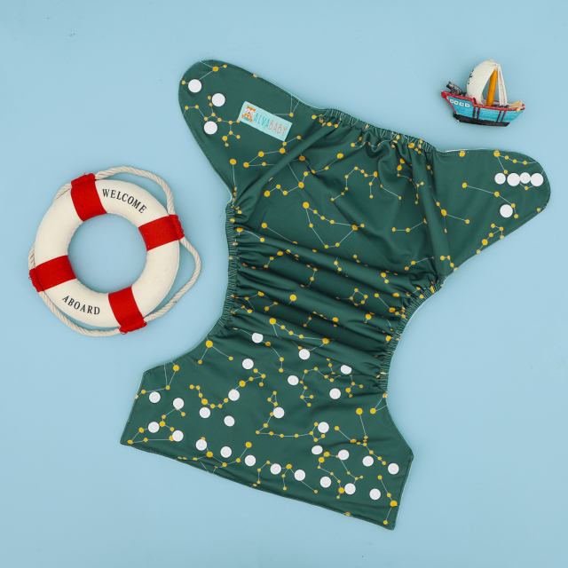 ALVABABY Waterproof Diaper Cover & Swim Diaper – Adjustable Reusable Diaper Shell