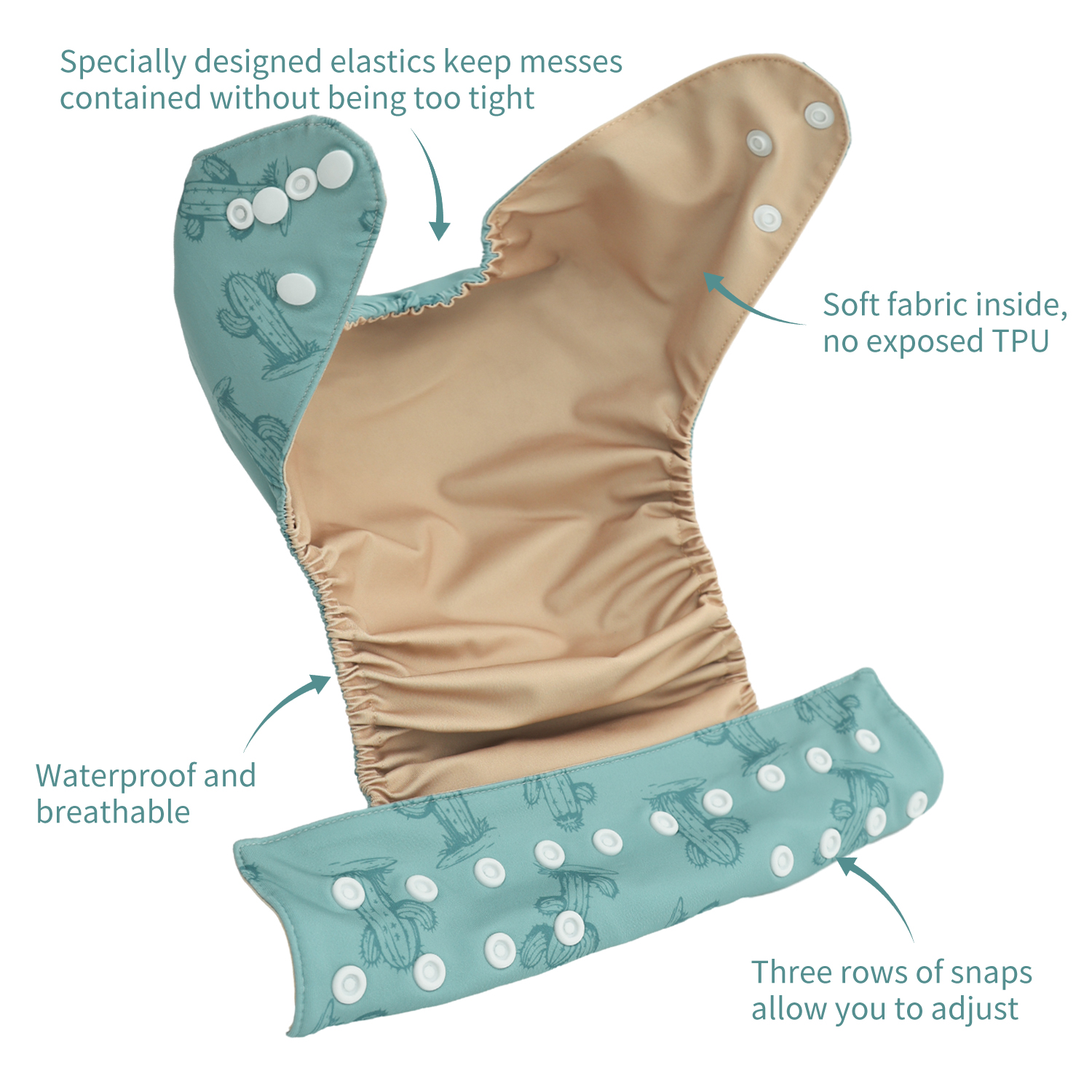 ALVABABY Waterproof Diaper Cover & Swim Diaper – Adjustable Reusable Diaper Shell (CDC-EW39A-WZ)