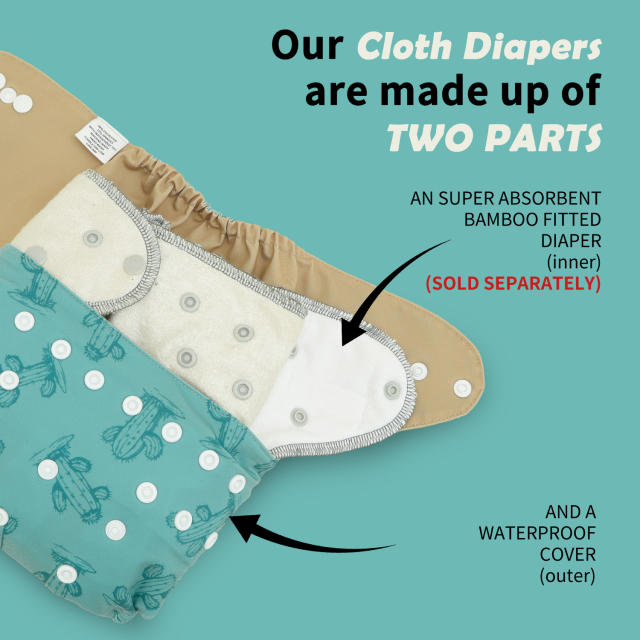 ALVABABY Waterproof Diaper Cover & Swim Diaper – Adjustable Reusable Diaper Shell
