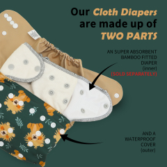 ALVABABY Waterproof Diaper Cover & Swim Diaper – Adjustable Reusable Diaper Shell