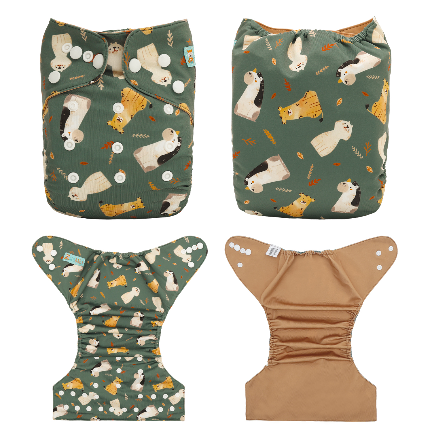 ALVABABY Waterproof Diaper Cover & Swim Diaper – Adjustable Reusable Diaper Shell (CDC-EW41A-WZ)