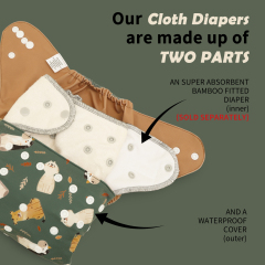 ALVABABY Waterproof Diaper Cover & Swim Diaper – Adjustable Reusable Diaper Shell