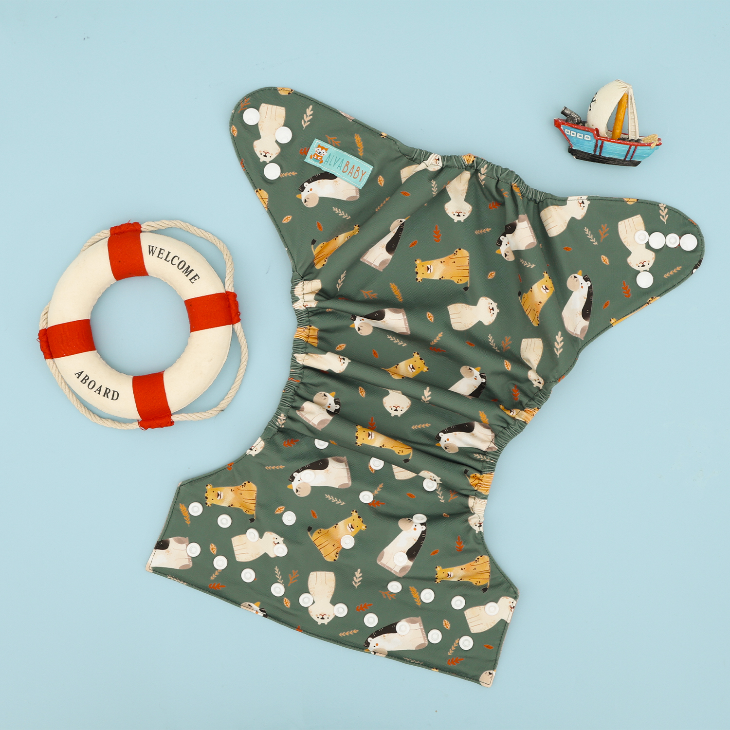 ALVABABY Waterproof Diaper Cover & Swim Diaper – Adjustable Reusable Diaper Shell (CDC-EW41A-WZ)