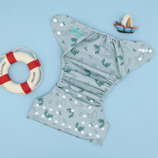 ALVABABY Waterproof Diaper Cover & Swim Diaper – Adjustable Reusable Diaper Shell