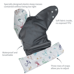ALVABABY Waterproof Diaper Cover & Swim Diaper – Adjustable Reusable Diaper Shell