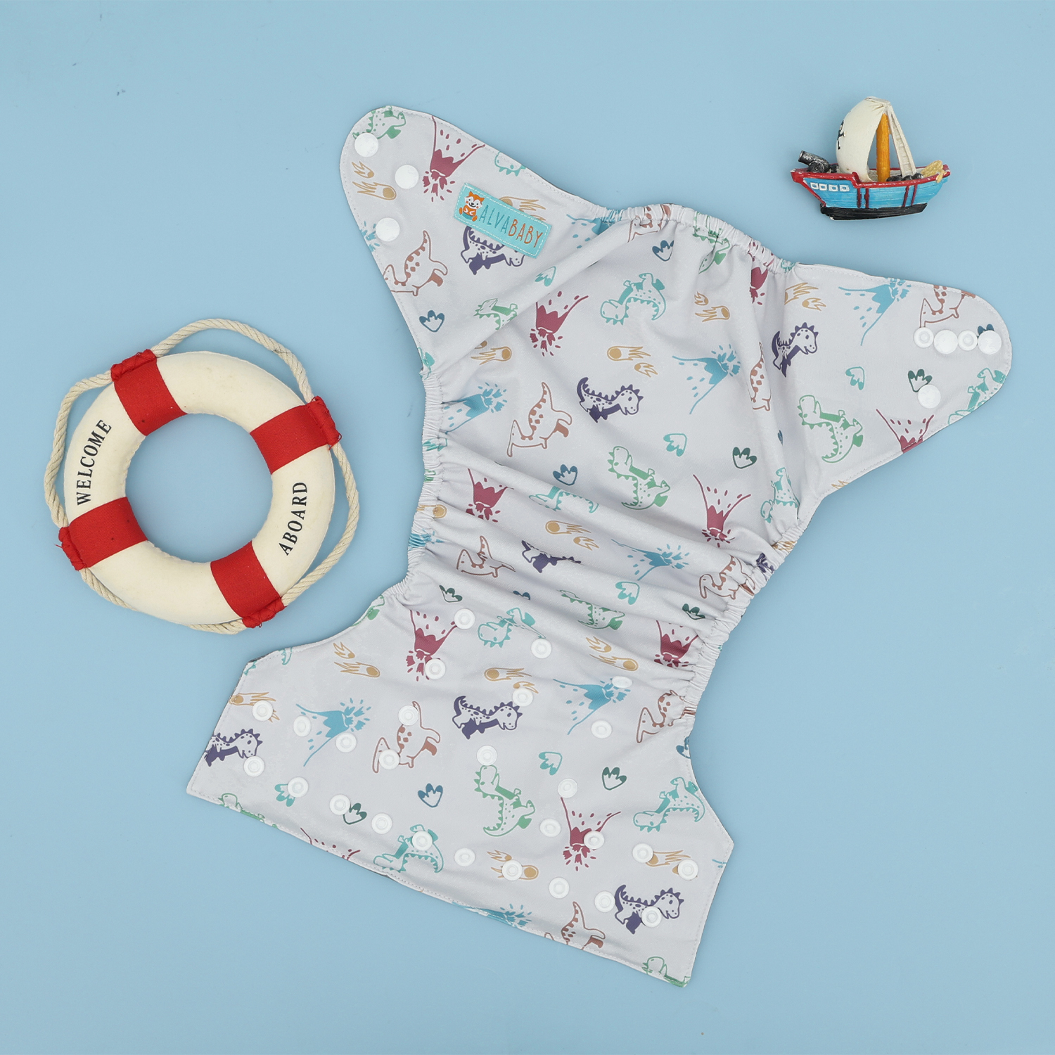 ALVABABY Waterproof Diaper Cover & Swim Diaper – Adjustable Reusable Diaper Shell (CDC-EW43A-WZ)