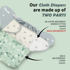 ALVABABY Waterproof Diaper Cover & Swim Diaper – Adjustable Reusable Diaper Shell