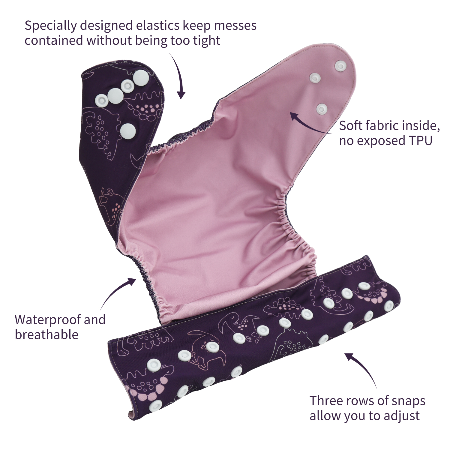 ALVABABY Waterproof Diaper Cover & Swim Diaper – Adjustable Reusable Diaper Shell (CDC-EW45A-WZ)