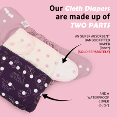 ALVABABY Waterproof Diaper Cover & Swim Diaper – Adjustable Reusable Diaper Shell