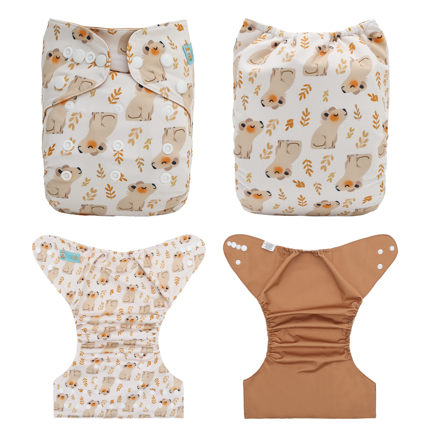 ALVABABY Waterproof Diaper Cover & Swim Diaper – Adjustable Reusable Diaper Shell (CDC-EW46A-WZ)