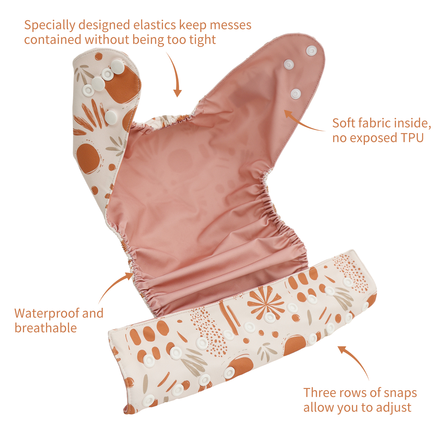 ALVABABY Waterproof Diaper Cover & Swim Diaper – Adjustable Reusable Diaper Shell (CDC-EW47A-WZ)