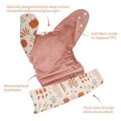 ALVABABY Waterproof Diaper Cover & Swim Diaper – Adjustable Reusable Diaper Shell