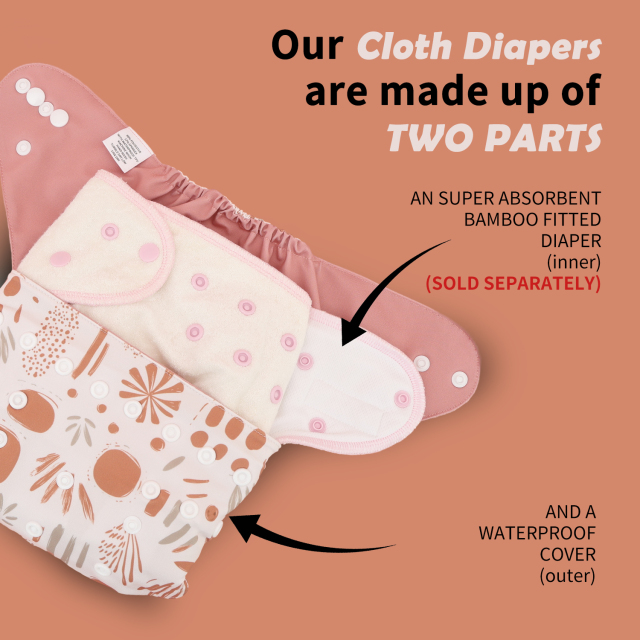 ALVABABY Waterproof Diaper Cover & Swim Diaper – Adjustable Reusable Diaper Shell