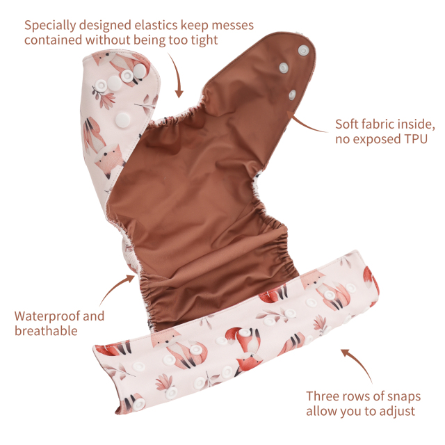 ALVABABY Waterproof Diaper Cover & Swim Diaper – Adjustable Reusable Diaper Shell