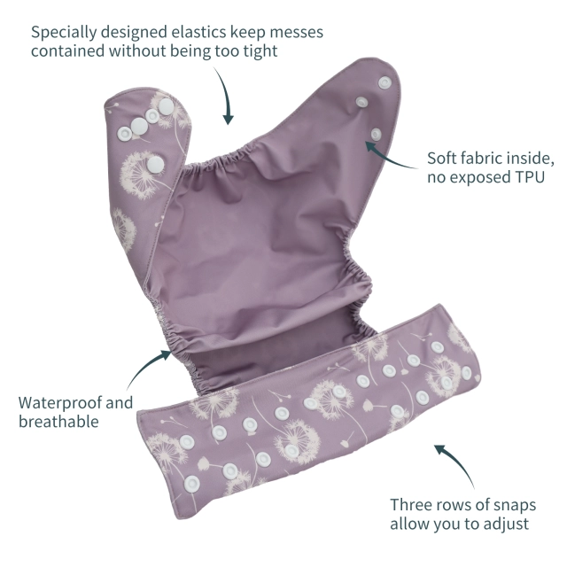 ALVABABY Waterproof Diaper Cover & Swim Diaper – Adjustable Reusable Diaper Shell