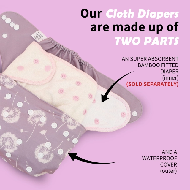 ALVABABY Waterproof Diaper Cover & Swim Diaper – Adjustable Reusable Diaper Shell