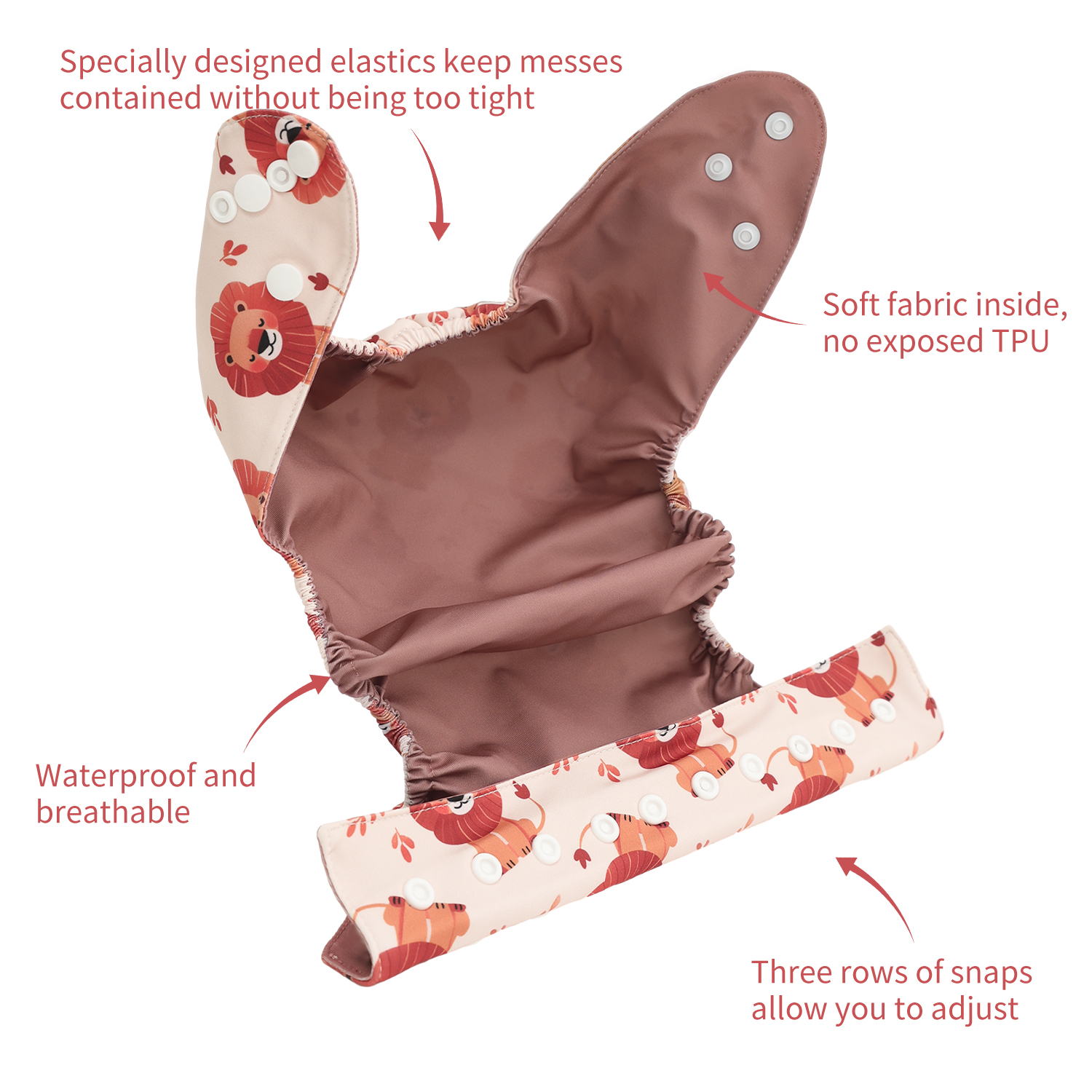 ALVABABY Waterproof Diaper Cover & Swim Diaper – Adjustable Reusable Diaper Shell (CDC-EW50A-WZ)