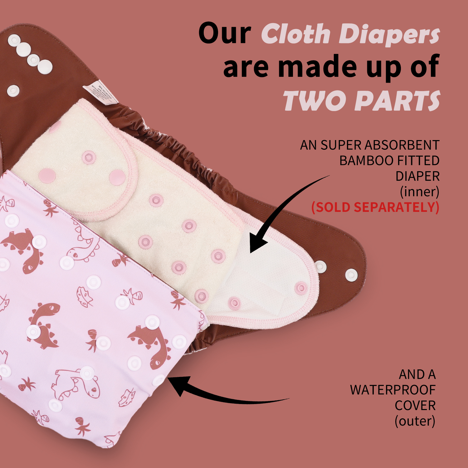 ALVABABY Waterproof Diaper Cover & Swim Diaper – Adjustable Reusable Diaper Shell (CDC-EW51A-WZ)