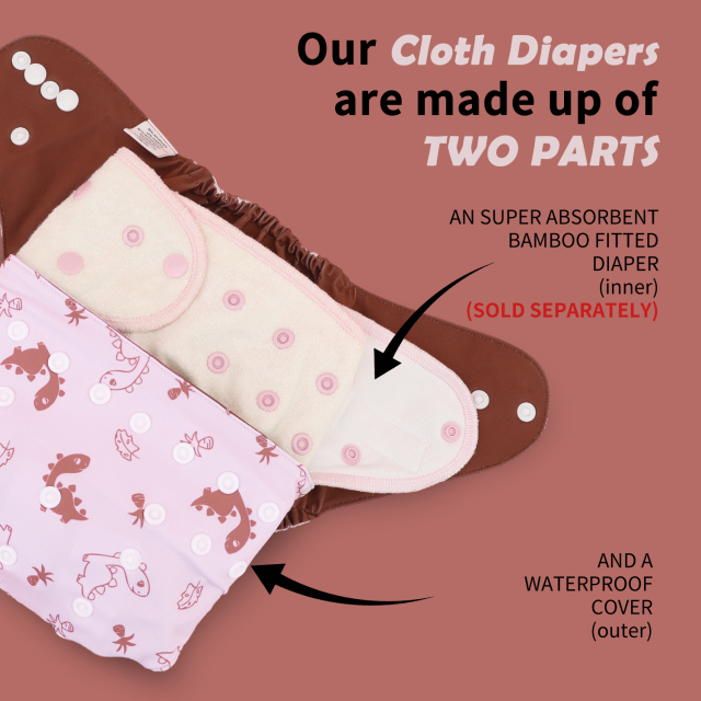 ALVABABY Waterproof Diaper Cover & Swim Diaper – Adjustable Reusable Diaper Shell