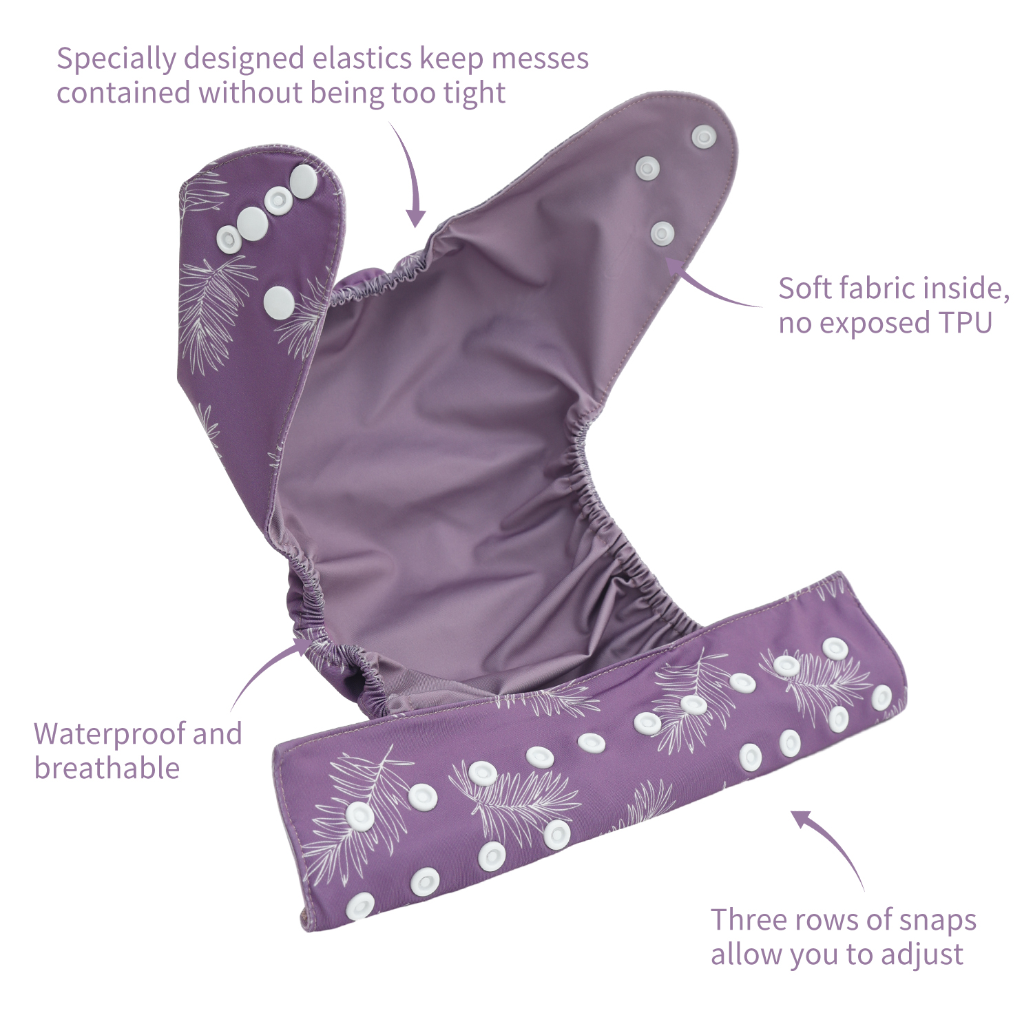 ALVABABY Waterproof Diaper Cover & Swim Diaper – Adjustable Reusable Diaper Shell (CDC-EW52A-WZ)