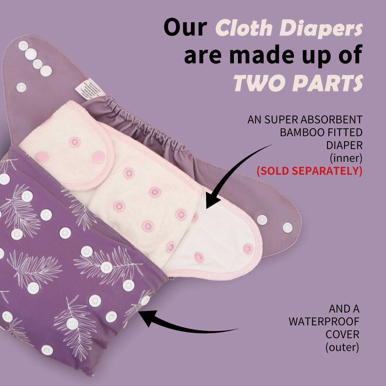 ALVABABY Waterproof Diaper Cover & Swim Diaper – Adjustable Reusable Diaper Shell (CDC-EW52A-WZ)