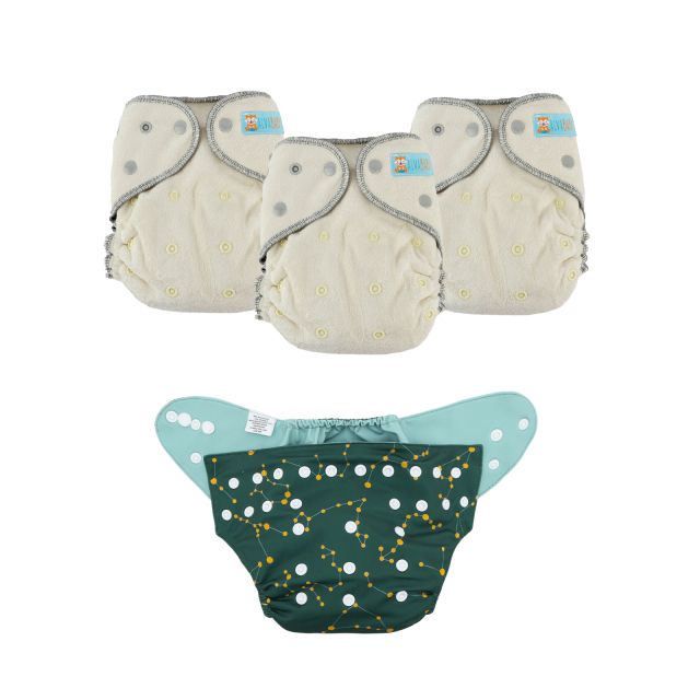 ALVABABY Waterproof Diaper Cover & Swim Diaper – Adjustable Reusable Diaper Shell