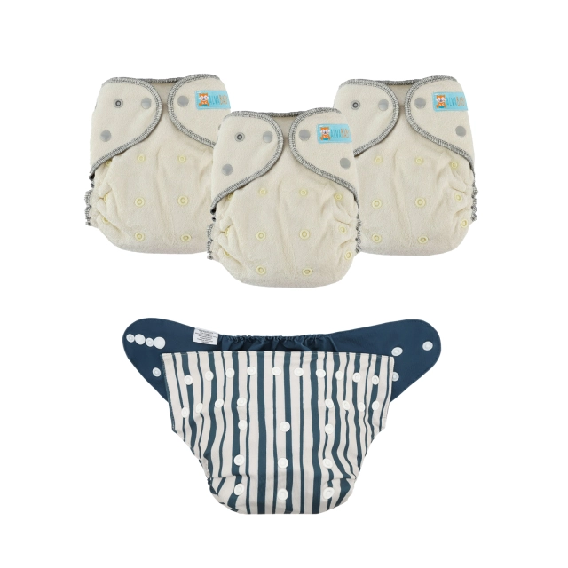 ALVABABY Waterproof Diaper Cover & Swim Diaper – Adjustable Reusable Diaper Shell