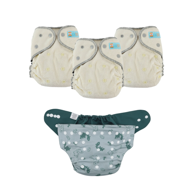 ALVABABY Waterproof Diaper Cover & Swim Diaper – Adjustable Reusable Diaper Shell