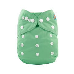 All In One Diaper with Pocket Sewn-in one 4-layer Bamboo blend insert (AO-B11A)