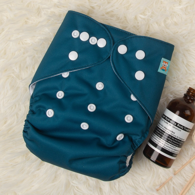 All In One Diaper with Pocket Sewn-in one 4-layer Bamboo blend insert (AO-B38A)