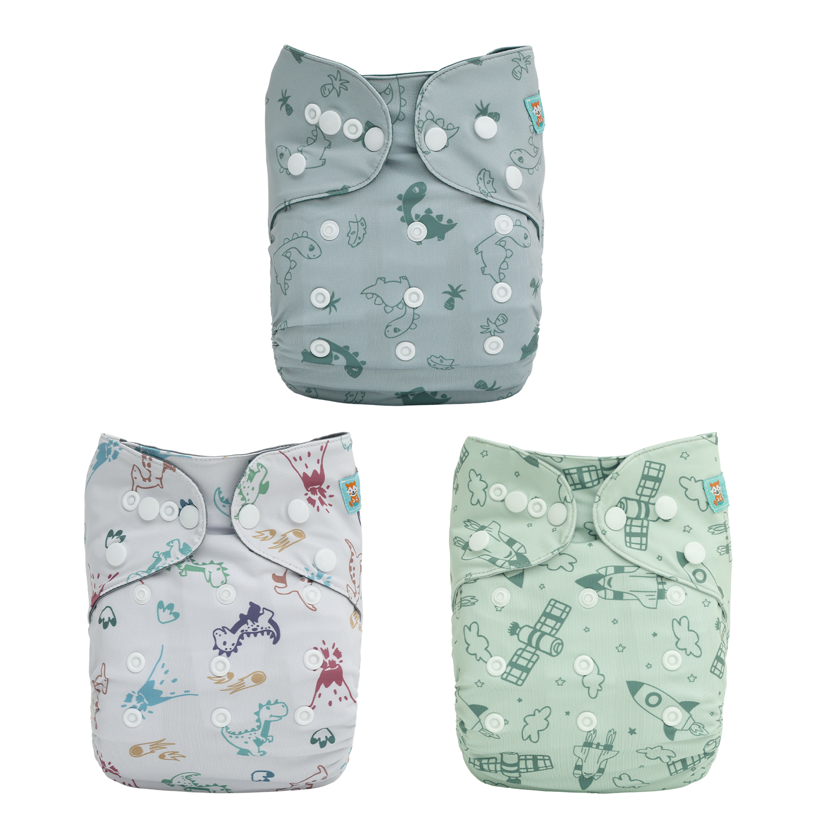 3-Pack & 6-Pack Waterproof Diaper Covers & Swim Diapers – Adjustable Reusable Diaper Shells