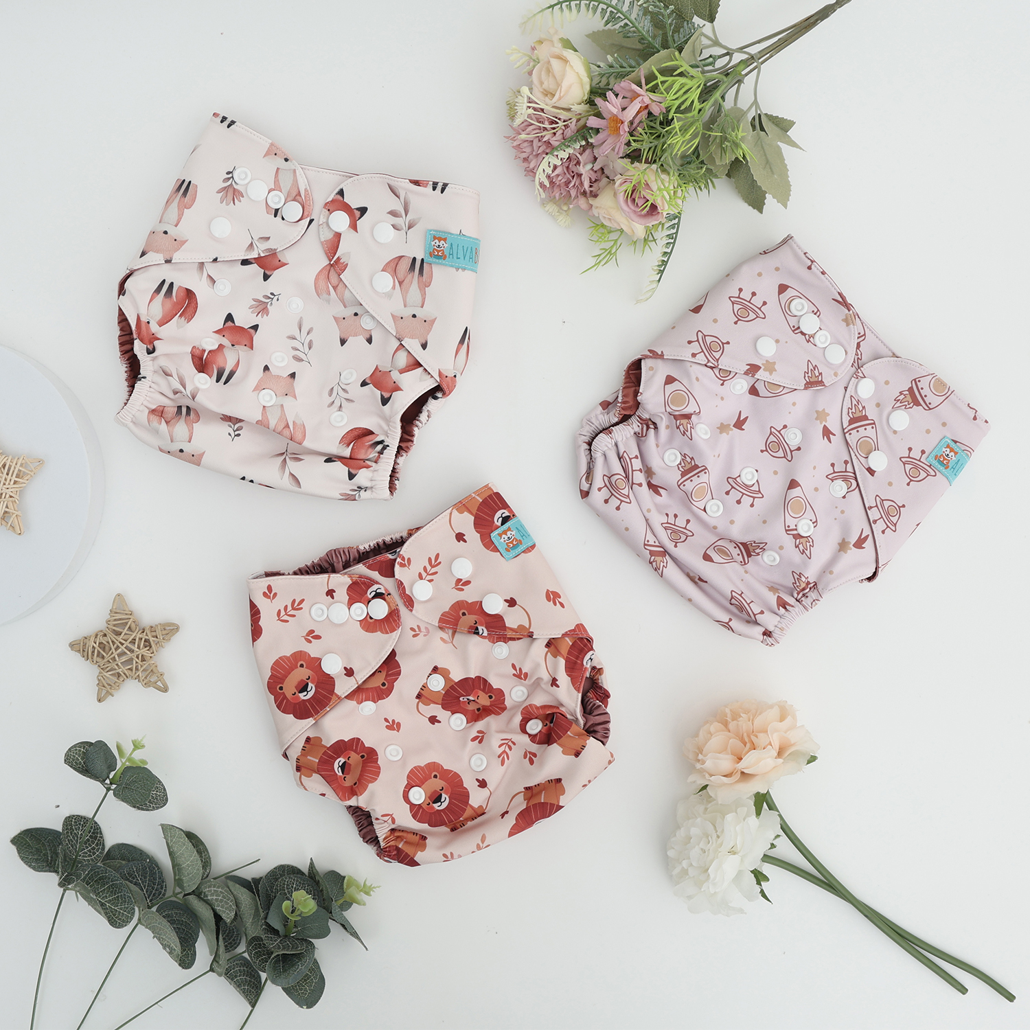 3-Pack & 6-Pack Waterproof Diaper Covers & Swim Diapers – Adjustable Reusable Diaper Shells