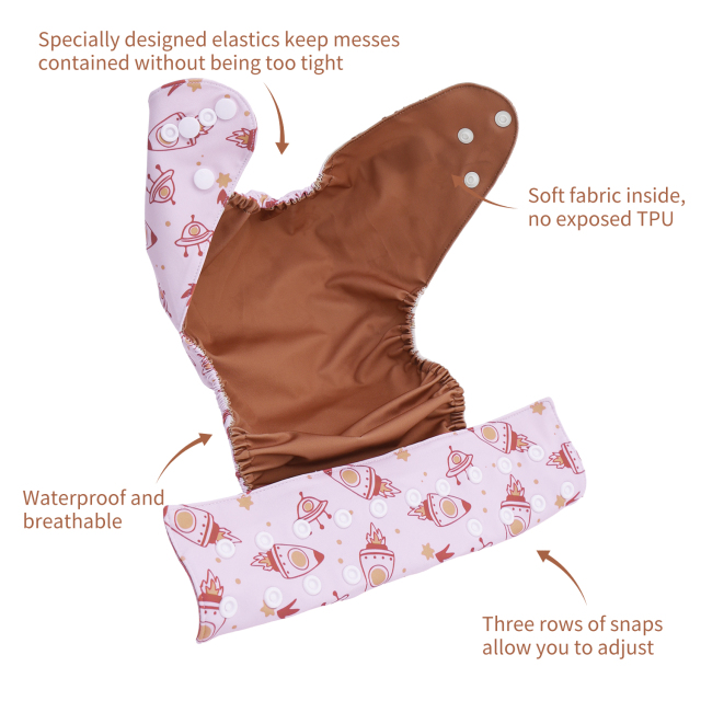 ALVABABY Waterproof Diaper Cover & Swim Diaper – Adjustable Reusable Diaper Shell