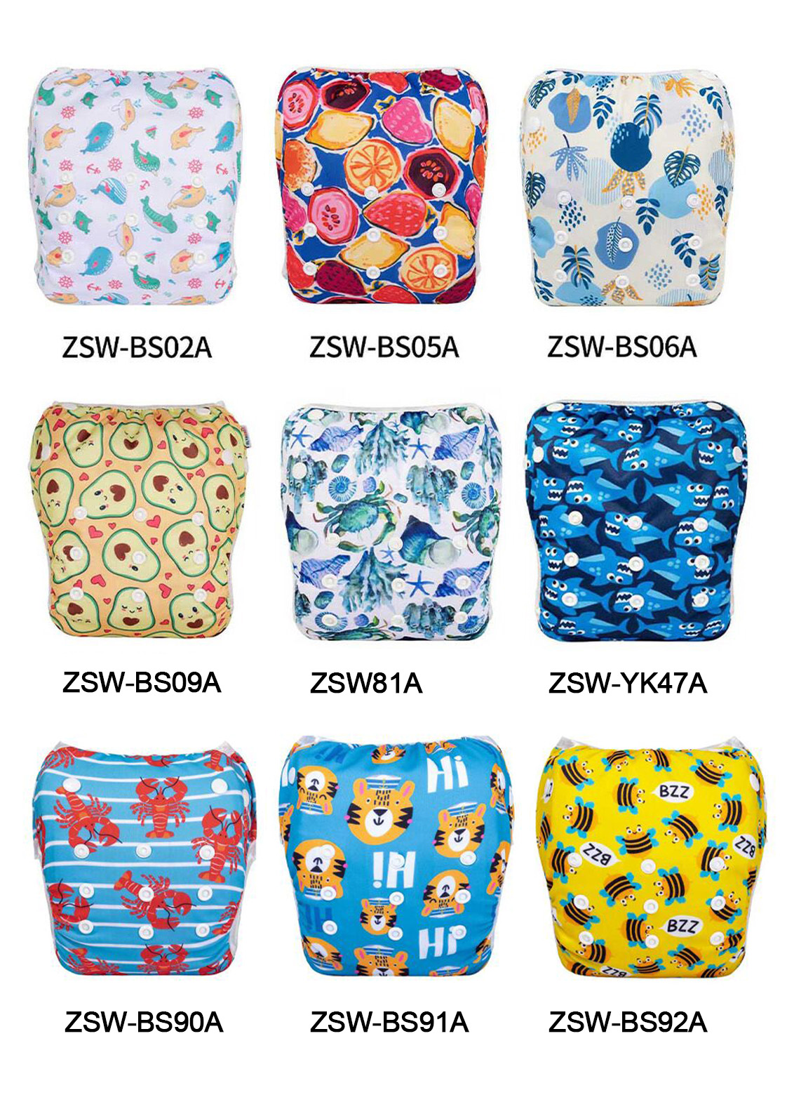 (Multi-Packs) Big Size Printed Swim Diaper