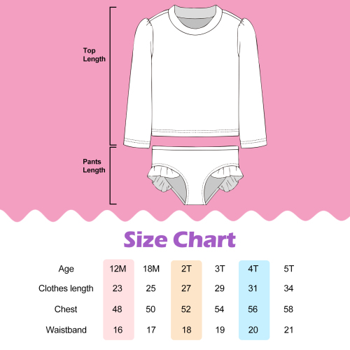ALVABABY Baby Girl Long Sleeve Swimsuit – Rash Guard Swimwear with UPF 50+ Sun Protection(Leaf, ST-P02)