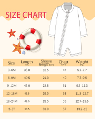 ALVABABY Baby Long Sleeve Swimsuit, One-Piece Rash Guard Set with UPF 50+ Sun Protection