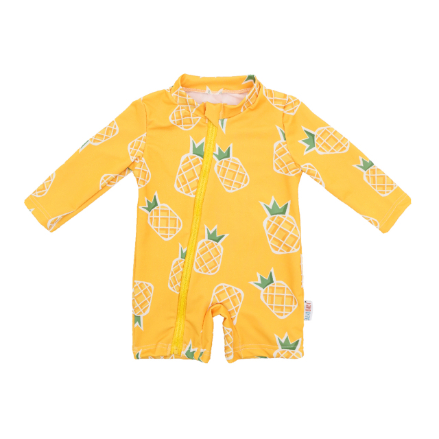 ALVABABY Baby Long Sleeve Swimsuit, One-Piece Rash Guard Set with UPF 50+ Sun Protection